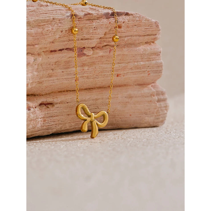 Bow Knot Pendant Necklace