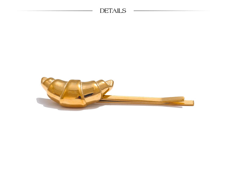 18k Gold PVD Croissant Hairpin