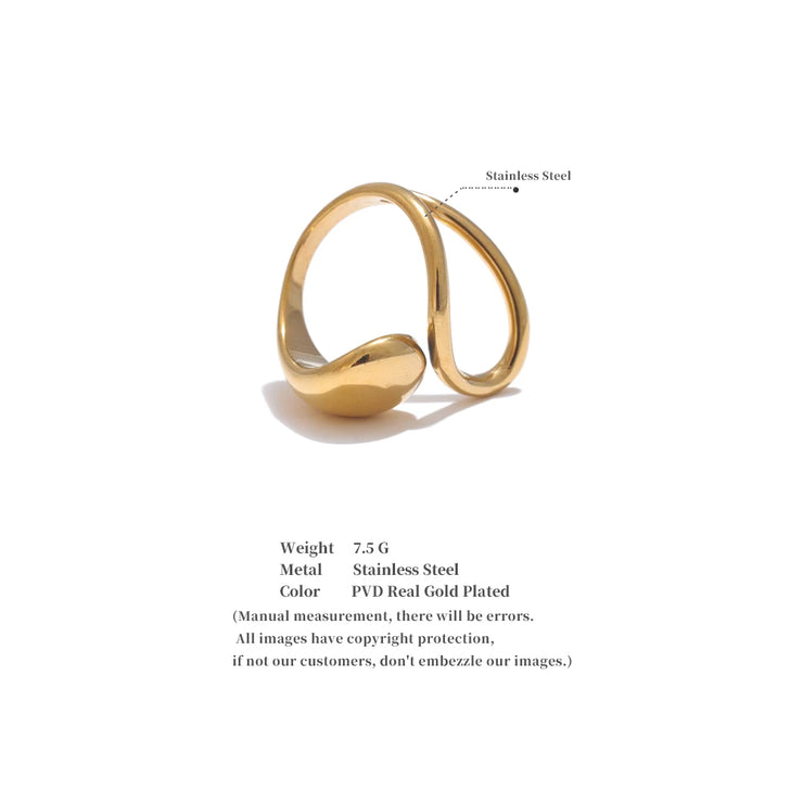 Geometric Fashion Open Adjustable Ring