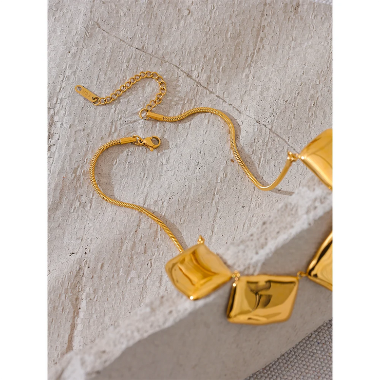 Square Shell Pendant Necklace