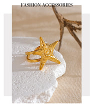 Starfish Open Adjustable Ring