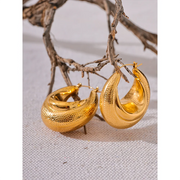 Round Chunky Hoop Earrings