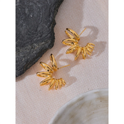 Golden Geometric Stud Earrings