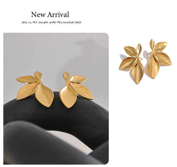 Gold Flower Earrings