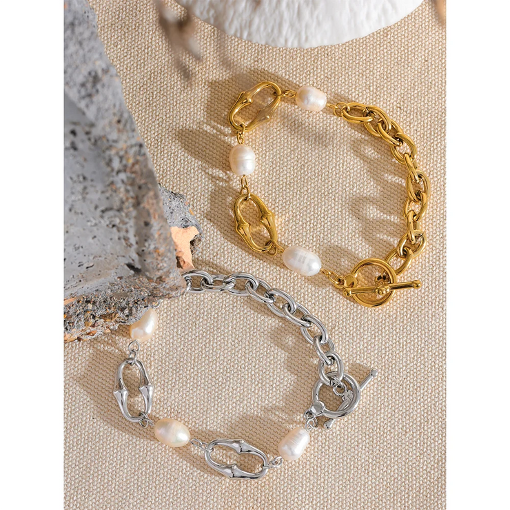 Pearl Toggle-Clasp Bracelet