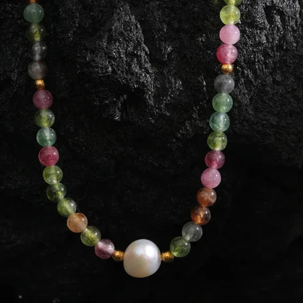 Tourmaline & Pearl Necklace