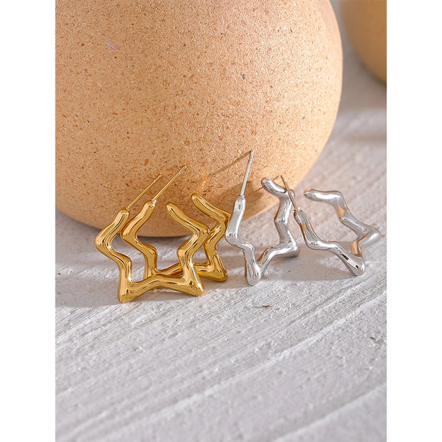 Gold Star Earrings