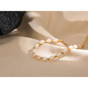 Freshwater Pearl & PVD Charm Bracelet