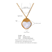 Shell Heart Pendant Necklace