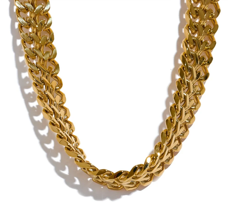 Wide Cuban Chain Necklace