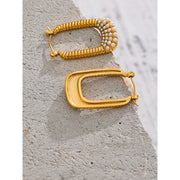 Gold Rectangle Hoops