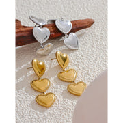 Heart Love Drop Dangle Earrings