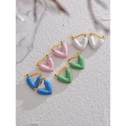 Candy Color Hollow Hoop Earrings