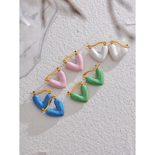 Candy Color Hollow Hoop Earrings