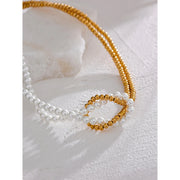 Imitation Pearl Knot Necklace