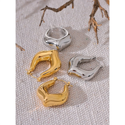 Geometric Chunky Hoop Earrings