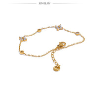 Delicate Cubic Zirconia Flower Bracelet