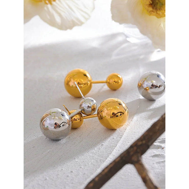 Big Round Ball Stud Earrings