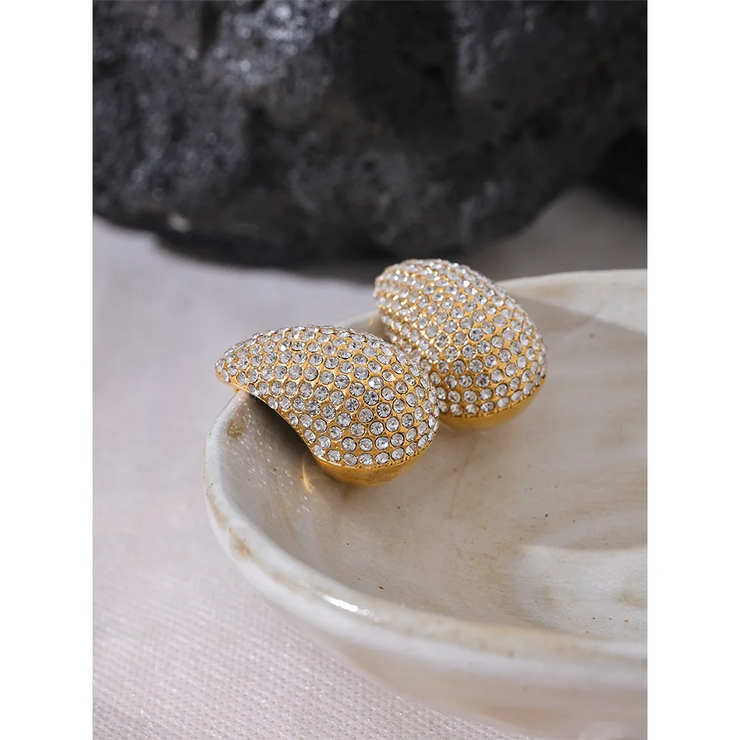 Zirconia Water Drop Studs