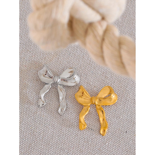 Stainless Steel Bow Knot Brooch