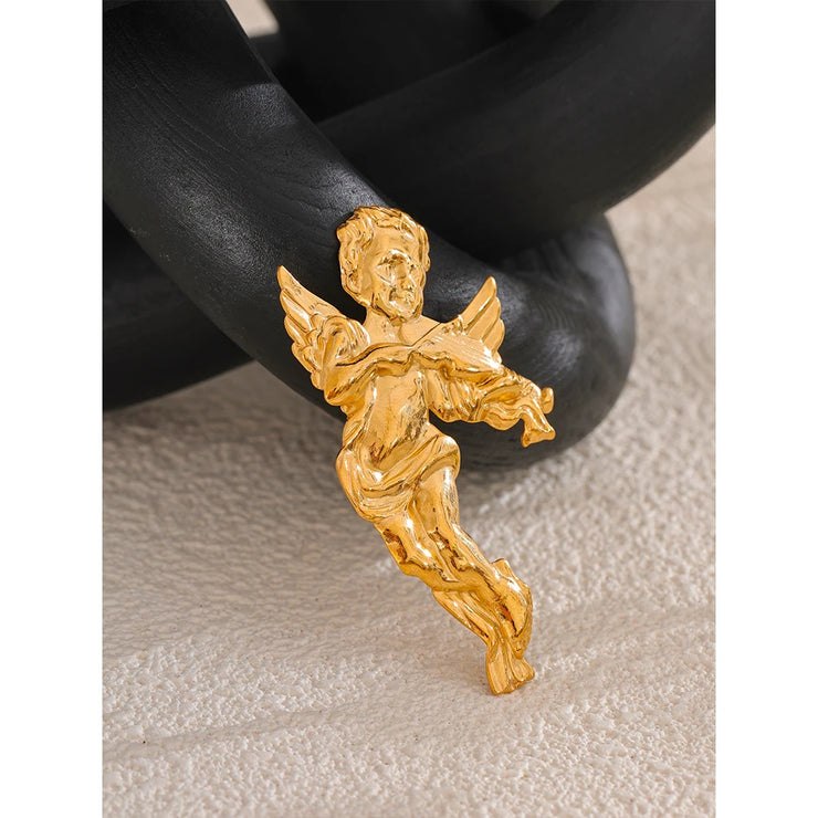 Angel Wings Violin Brooch