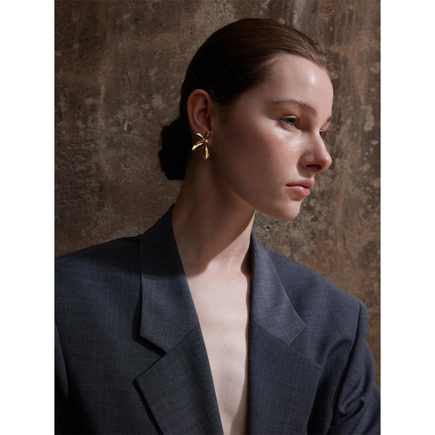 Gold Flower Earrings
