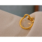 Heart Irregular Stainless Steel Open Ring