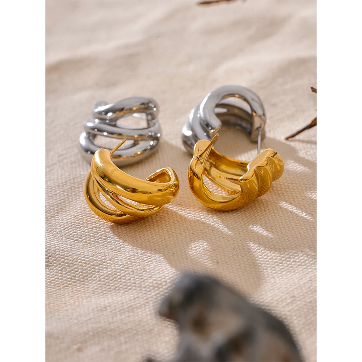 C-Shape Statement Earrings