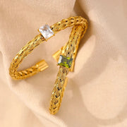 18K Gold Mesh Bangle Bracelet