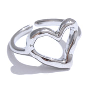 Heart Love Hollow Adjustable Ring