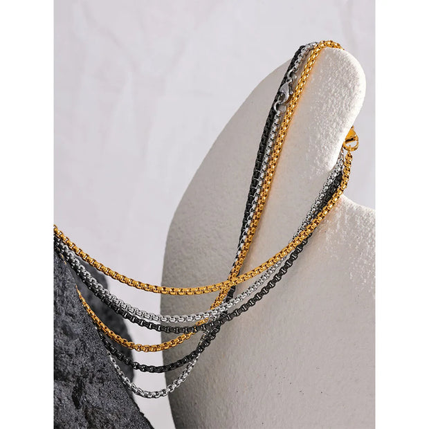 Long Square Pendant Necklace