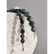 Malachite Stone Bead Bracelet