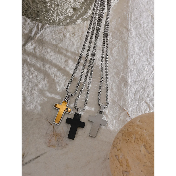 3D Cross Pendant Necklace