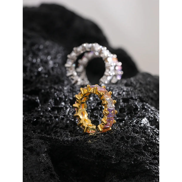 Gold Cubic Zirconia Adjustable Ear Cuff