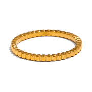 18k Gold Color PVD Plated Thin Ring