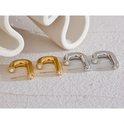 Geometric Huggie Earrings