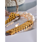 Pearl Cuban Chain Bracelet