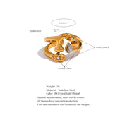 Face Mouth Eye CZ Mask Ring