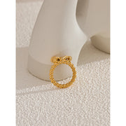 18K Gold Bow Knot Ring