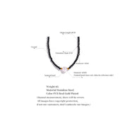 Black Crystal Pearl Necklace