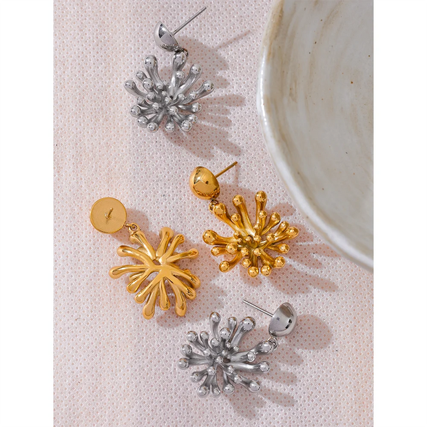 Flower Fireworks Drop Earrings