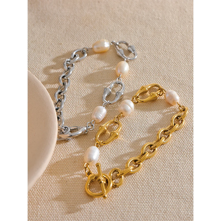 Pearl Toggle-Clasp Bracelet