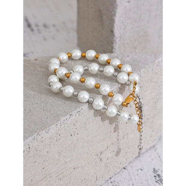 Imitation Pearl Chain Bracelet