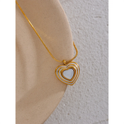 Shell Heart Pendant Necklace