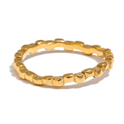 18k Gold Color PVD Plated Thin Ring