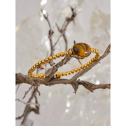 Open Tiger Stone Cuff Bracelet