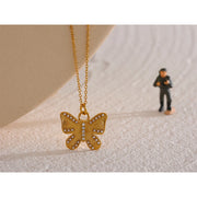 Pearl Butterfly Pendant Necklace