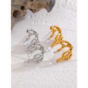 Bowknot Zirconia Earrings