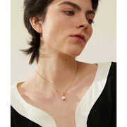 Shell Imitation Pearl Pendant Necklace