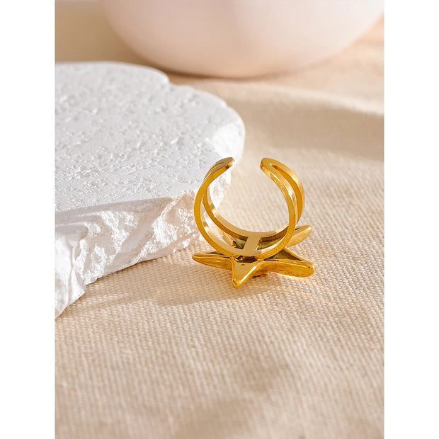 Starfish Open Adjustable Ring